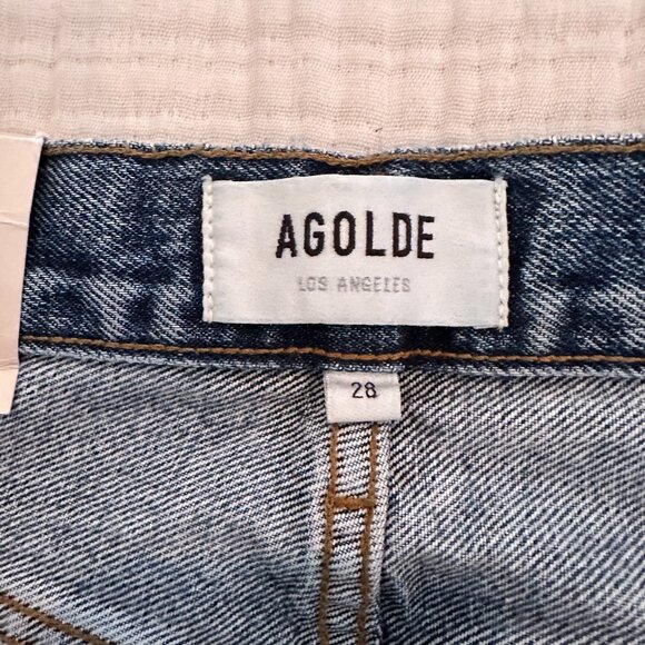 AGOLDE Jamie High Rise Classic Strait Leg Raw Hem Jean Size 28 - Picture 7 of 10